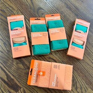 Clean Logic Exfoliating Body Scrubber Set - 5 Pack See Pics